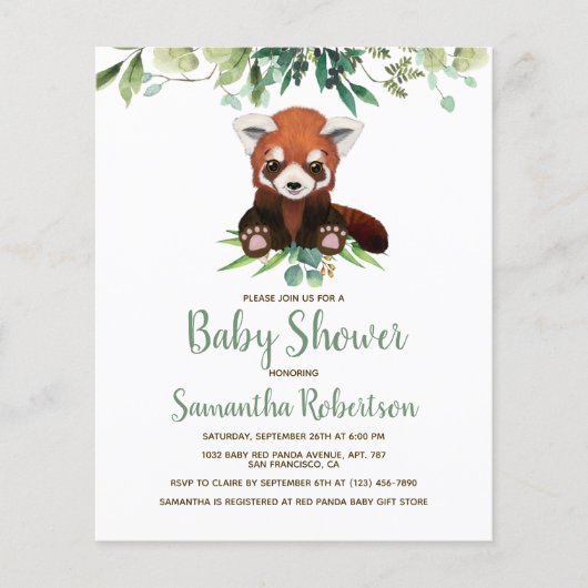 Begroting Beer Neutraal Baby shower uitnodiging (Voorkant)