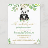 Begroting Beer Waterverf Uitnodiging Baby shower (Voorkant)