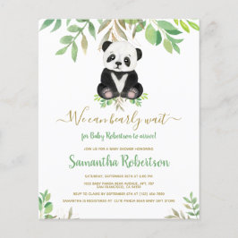 Begroting Beer Waterverf Uitnodiging Baby shower