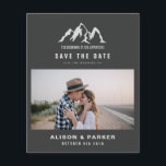 begroting begin van ons avontuur behalve datum flyer<br><div class="desc">een modern ,  elegant trouwontwerp met trendy lettertypen en een afbeelding van de berg ,  het avontuur begint nog maar net .</div>