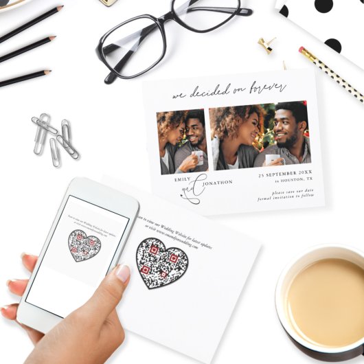 Begroting Besloten voor 2 foto-QR-code Opslagdatum