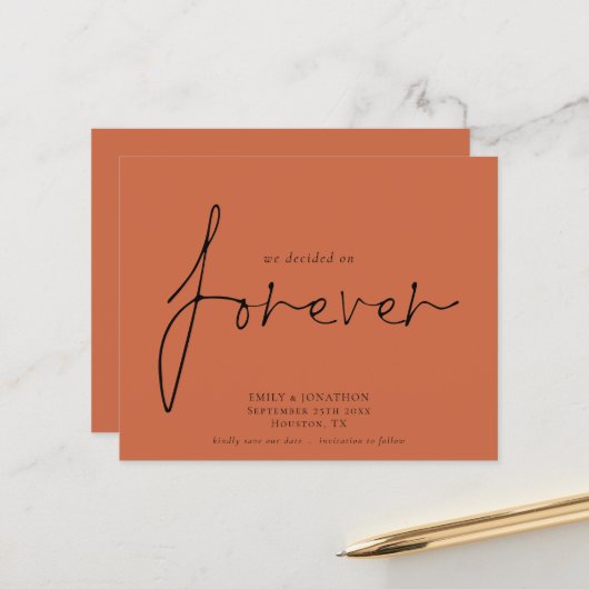 Begroting besluit over forever terracotta, behalve (Voorkant / Achterkant in situ)