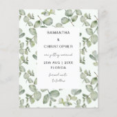 Begroting bespaart onze datum Groene foto bruiloft (Achterkant)