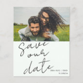 Begroting bespaart onze datum Groene foto bruiloft (Voorkant)