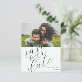 Begroting bespaart onze datum Sage GreenPhoto Wedd (Staand voorkant)