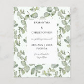 Begroting bespaart onze datum Sage GreenPhoto Wedd (Achterkant)