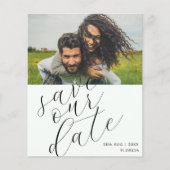 Begroting bespaart onze datum Sage GreenPhoto Wedd (Voorkant)