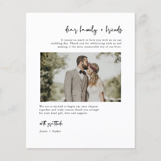 Begroting Beste dag ooit Foto Hartelijk dank Flyer (Achterkant)