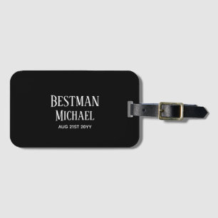 BEGROTING BESTE man Groomsman GIFTS Classic Black Bagagelabel