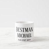 BEGROTING BESTE man Groomsman GIFTS Classic Black Espresso Kop (Voorkant)