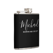 BEGROTING BESTE man Groomsman GIFTS Classic Black Heupfles (Rechts)