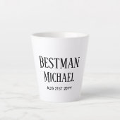 BEGROTING BESTE man Groomsman GIFTS Classic Black Latte Mok (Voorkant)