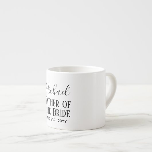 BEGROTING Bestman Groomsmen geeft zwart wit Espresso Kop (Voorkant rechts)