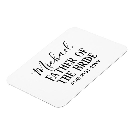 BEGROTING Bestman Groomsmen geeft zwart wit Magneet (Linkerzijde)