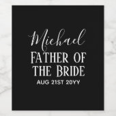 BEGROTING Bestman Groomsmen geeft zwart wit Wijn Etiket (Enkel label)