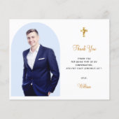 Begroting bevestiging foto jongen blauwe boog beda (Voorkant)