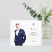 Begroting bevestiging foto's kruisjongen bedankt (Staand voorkant)