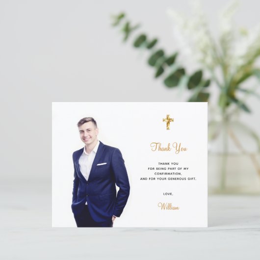 Begroting bevestiging foto's kruisjongen bedankt (Staand voorkant)