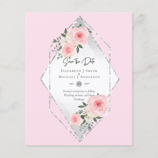 BEGROTING BEWAREN DATA - Roze witte rozen (Voorkant)