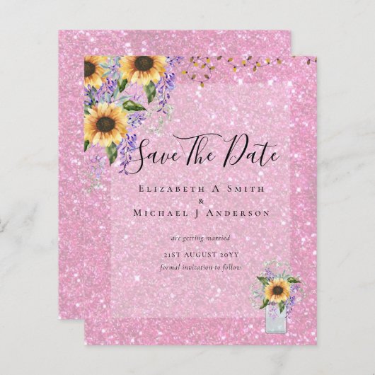 BEGROTING BEWAREN DATA Rustige Zonnebloemen Paars (Voorkant / Achterkant)