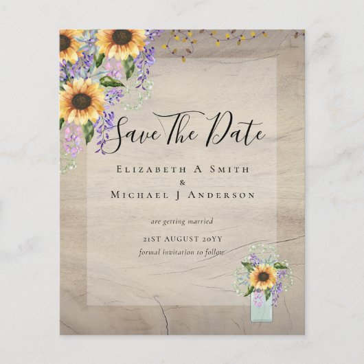 BEGROTING BEWAREN DATA Rustige Zonnebloemen Paars (Voorkant)