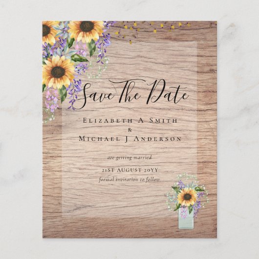 BEGROTING BEWAREN DATA Rustige Zonnebloemen Paars (Voorkant)