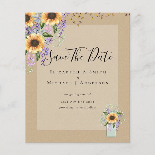 BEGROTING BEWAREN DATA Rustige Zonnebloemen Paars (Voorkant)