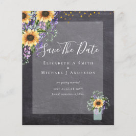 BEGROTING BEWAREN DATA Rustige Zonnebloemen Paars Flyer