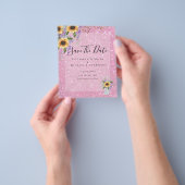 BEGROTING BEWAREN DATA Rustige Zonnebloemen Paars Flyer (Hand)