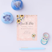 BEGROTING BEWAREN DATA Rustige Zonnebloemen Paars Flyer (Enkel)