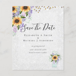 BEGROTING BEWAREN DATA Rustige Zonnebloemen Paars Flyer