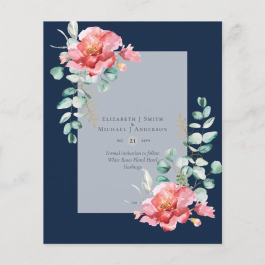 BEGROTING BEWAREN DATA - Witte rozen Floral Flyer (Voorkant)