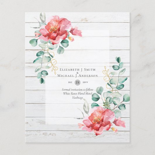 BEGROTING BEWAREN DATA - Witte rozen Floral Flyer (Voorkant)
