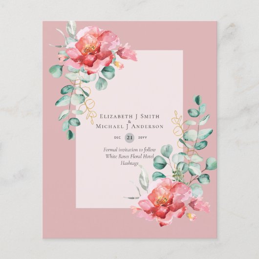 BEGROTING BEWAREN DATA - Witte rozen Floral Flyer (Voorkant)