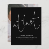 Begroting bij laatste zwart-Script-foto-Verloving (Voorkant / Achterkant)