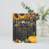 Begroting, bijbelse herfstbabybabydoucheuitnodigin (Staand voorkant)