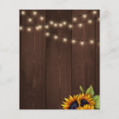 Begroting bijtende zonnebloemen Ik doe een paar do (Achterkant)