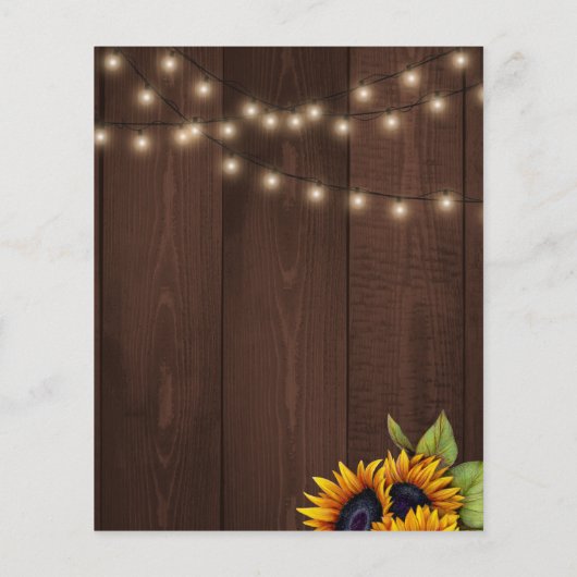 Begroting bijtende zonnebloemen Ik doe een paar do (Achterkant)