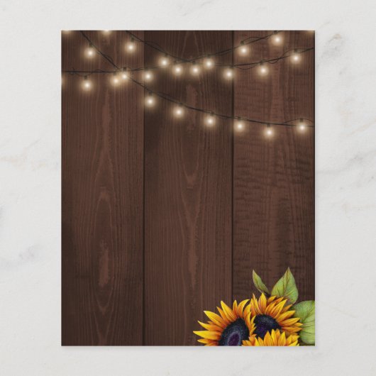 Begroting bijtende zonnebloemen Ik doe een paar do Flyer (Achterkant)