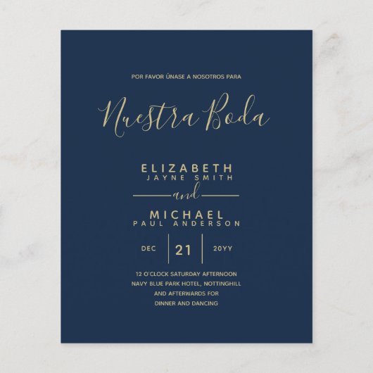 Begroting Bilingual Spanish BODA English Wedding (Achterkant)