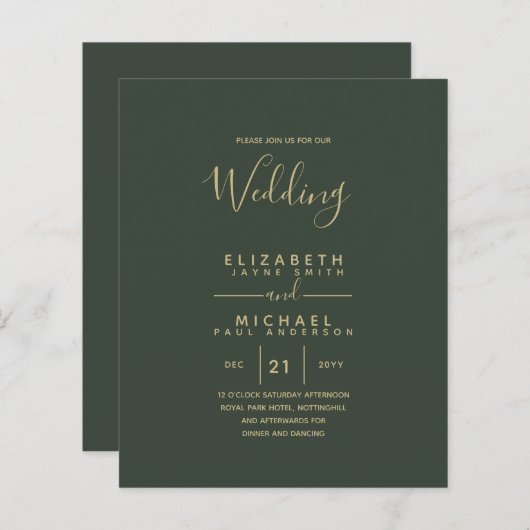 Begroting Bilingual Spanish BODA English Wedding (Voorkant / Achterkant)