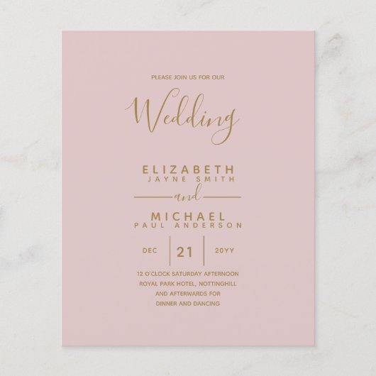 Begroting Bilingual Spanish BODA English Wedding Flyer (Voorkant)