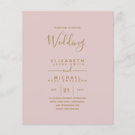Begroting Bilingual Spanish BODA English Wedding Flyer
