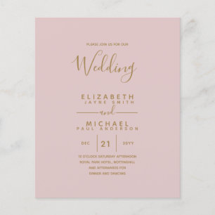 Begroting Bilingual Spanish BODA English Wedding Flyer