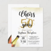 Begroting 'Birthday CHEERT' TOT # JAAR zwart goud (Voorkant / Achterkant)