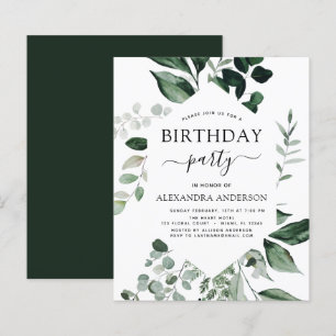 Begroting Birthday Party Spring Botanical Greenery