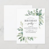 Begroting Birthday Party Spring Botanical Greenery (Voorkant / Achterkant)