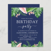 Begroting Birthday Party Tropical Palm Floral (Voorkant / Achterkant)