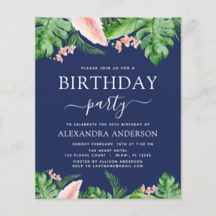 Begroting Birthday Party Tropical Palm Floral