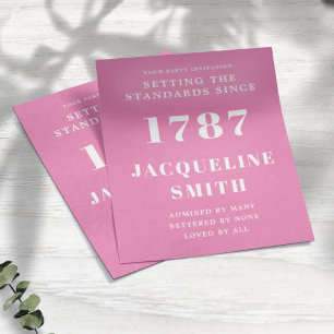 Begroting Birthday Uitnodiging roze Wit Flyer